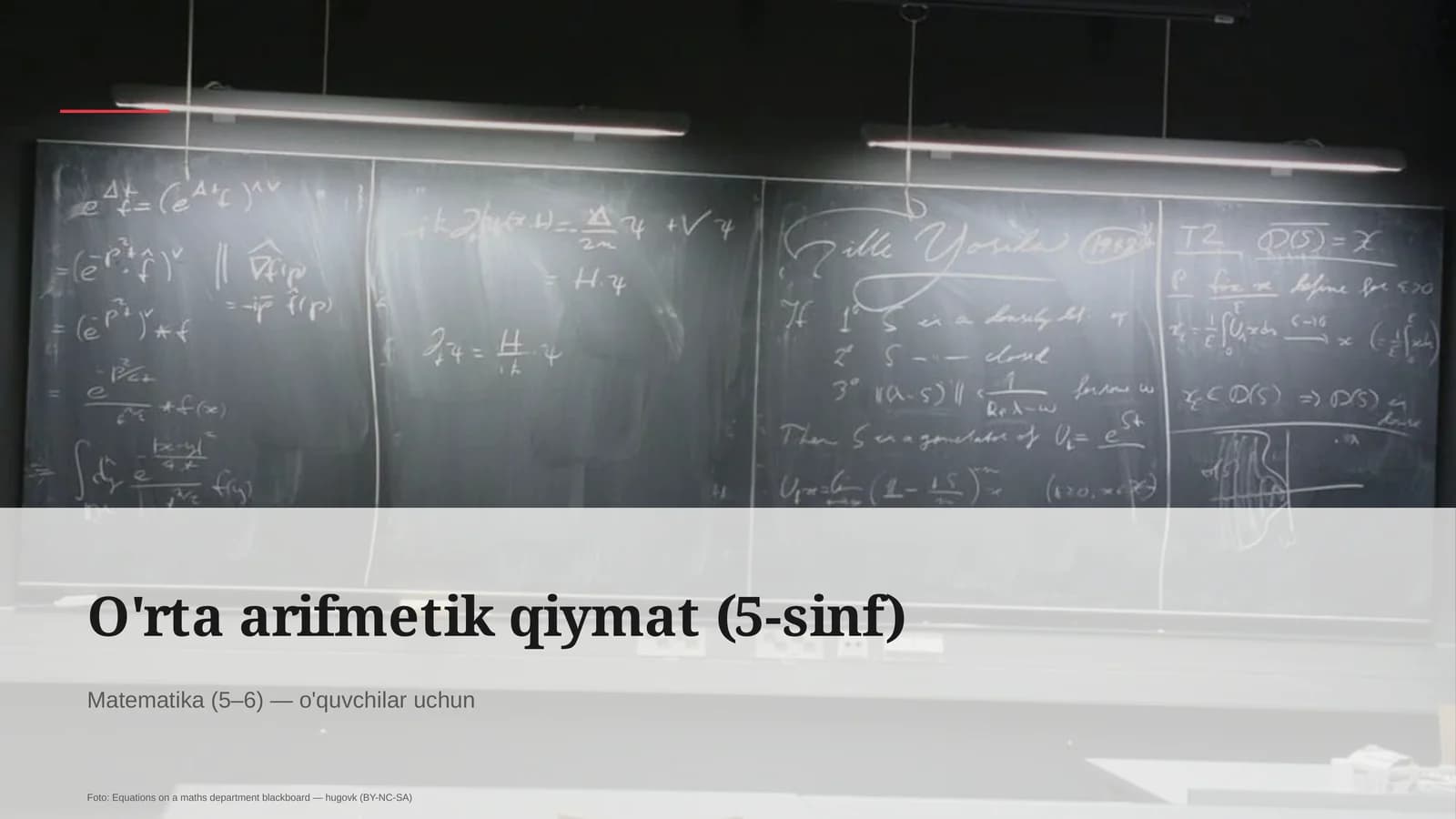 O'rta arifmetik qiymat (5-sinf)