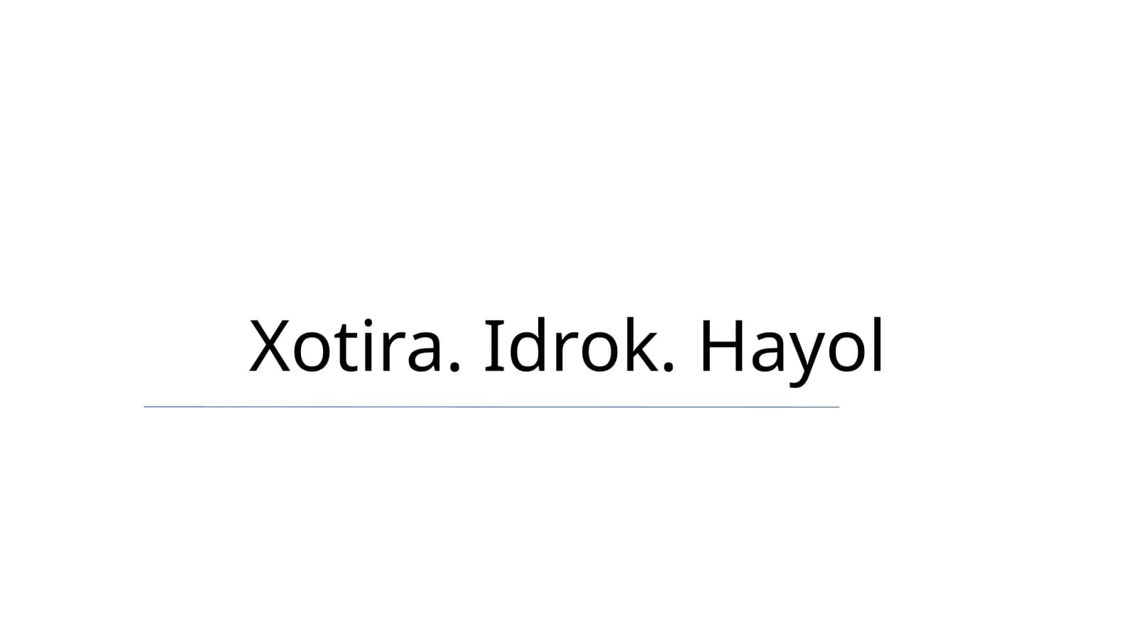 Xotira, Idrok, Hayol
