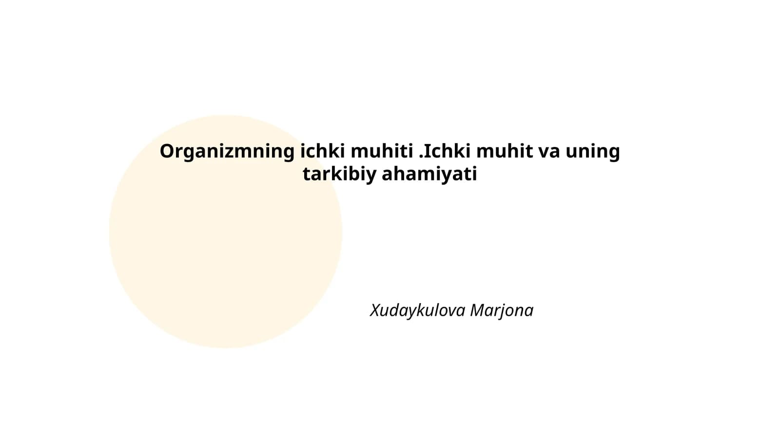 Ichki muhitning ta'rifi
