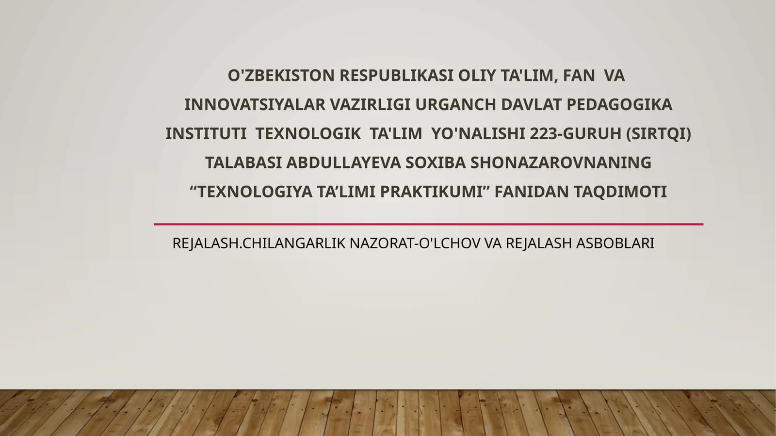 texnologiya ta'limi praktikumi