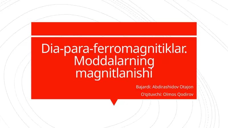 Dia-para-ferromagnitiklar
