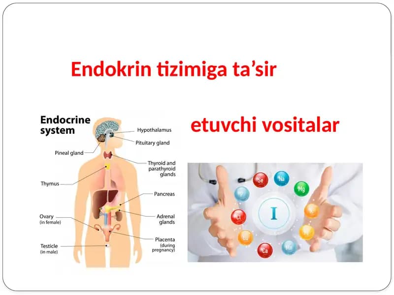 Endokrin tizimiga ta’sir etuvchi vositalar