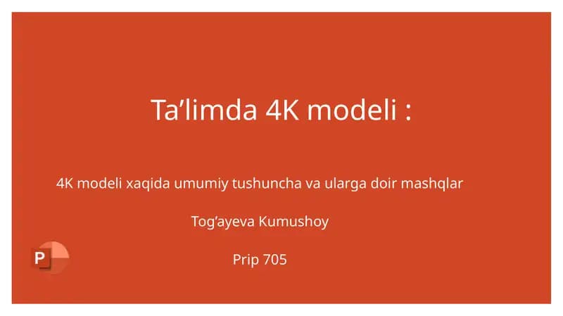 Ta’limda4Kmodeli