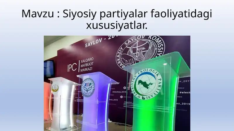 Siyosiy partiya tushunchasi