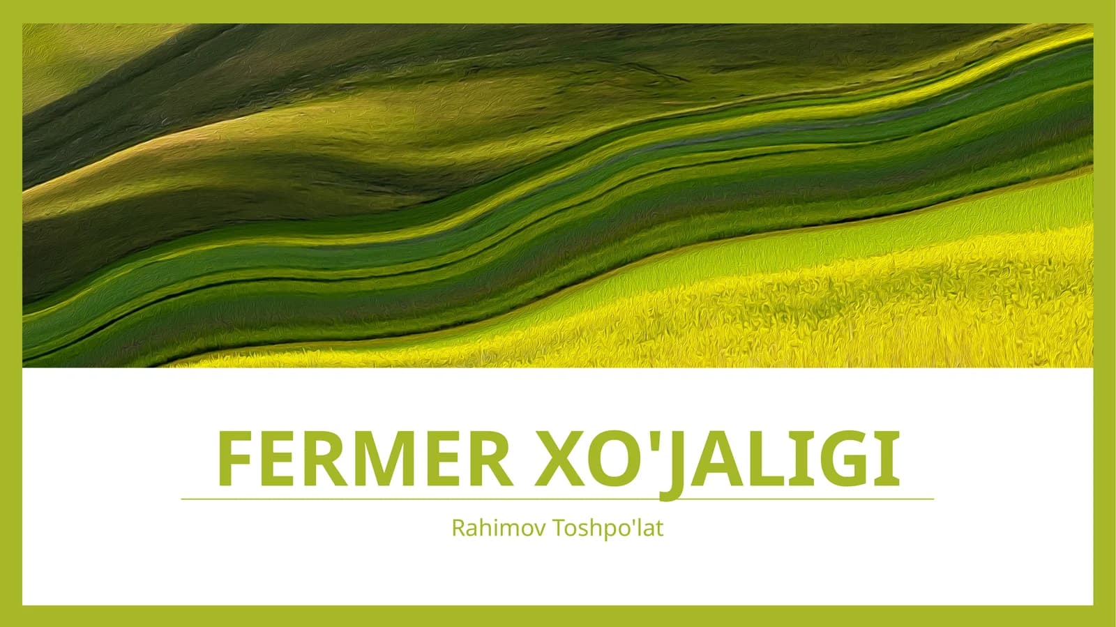 fermer xo'jaligi