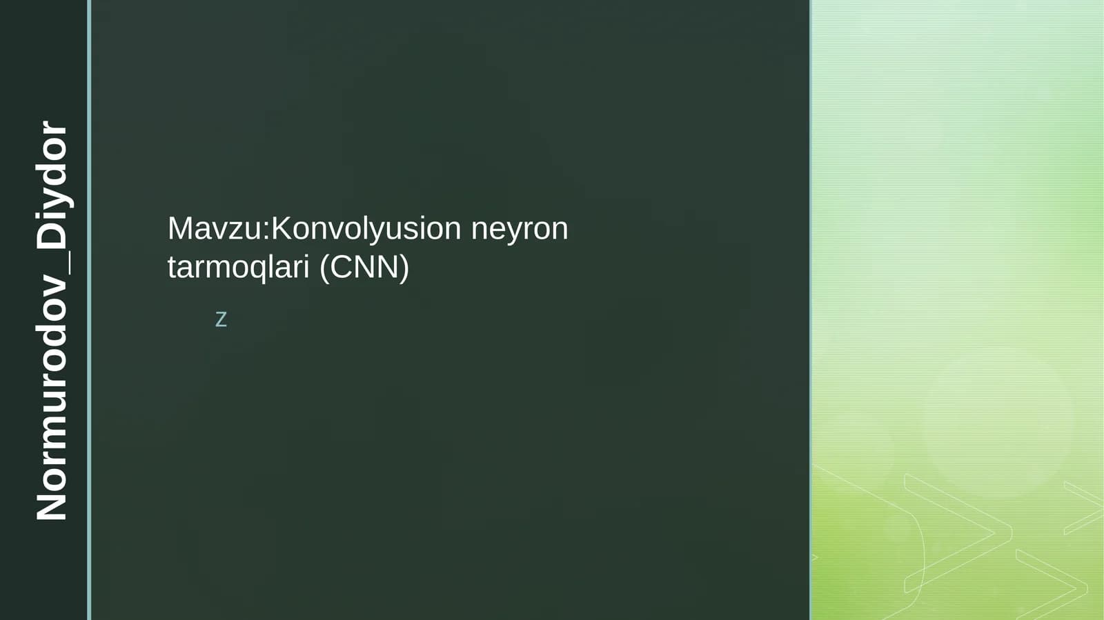 Konvolyusion neyron tarmoq