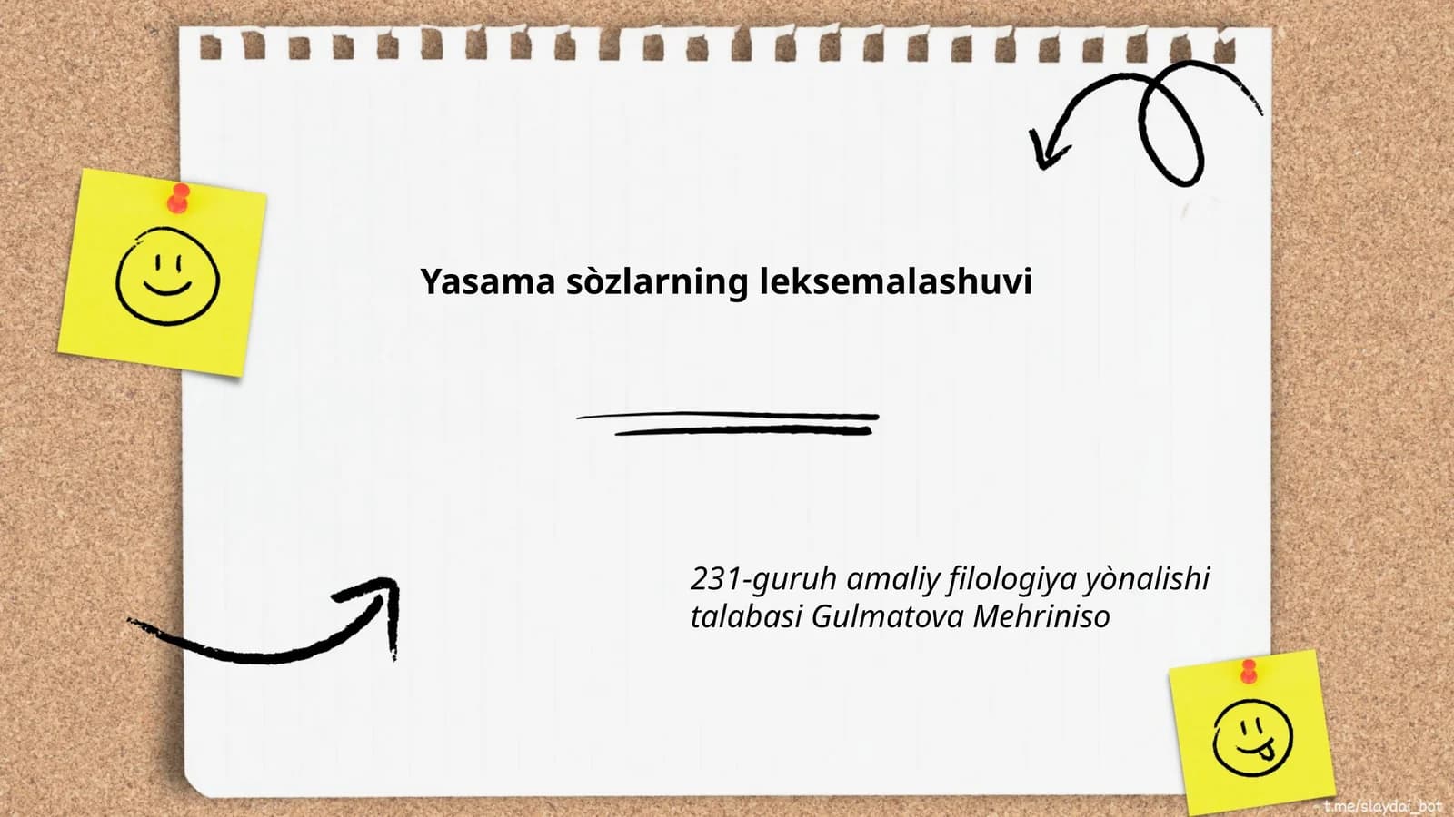 Sòz yasalishining asosiy prinsiplari