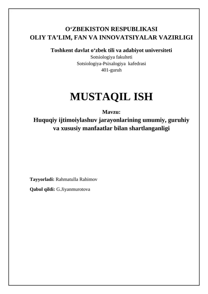 Huquqiy sotsializatsiya