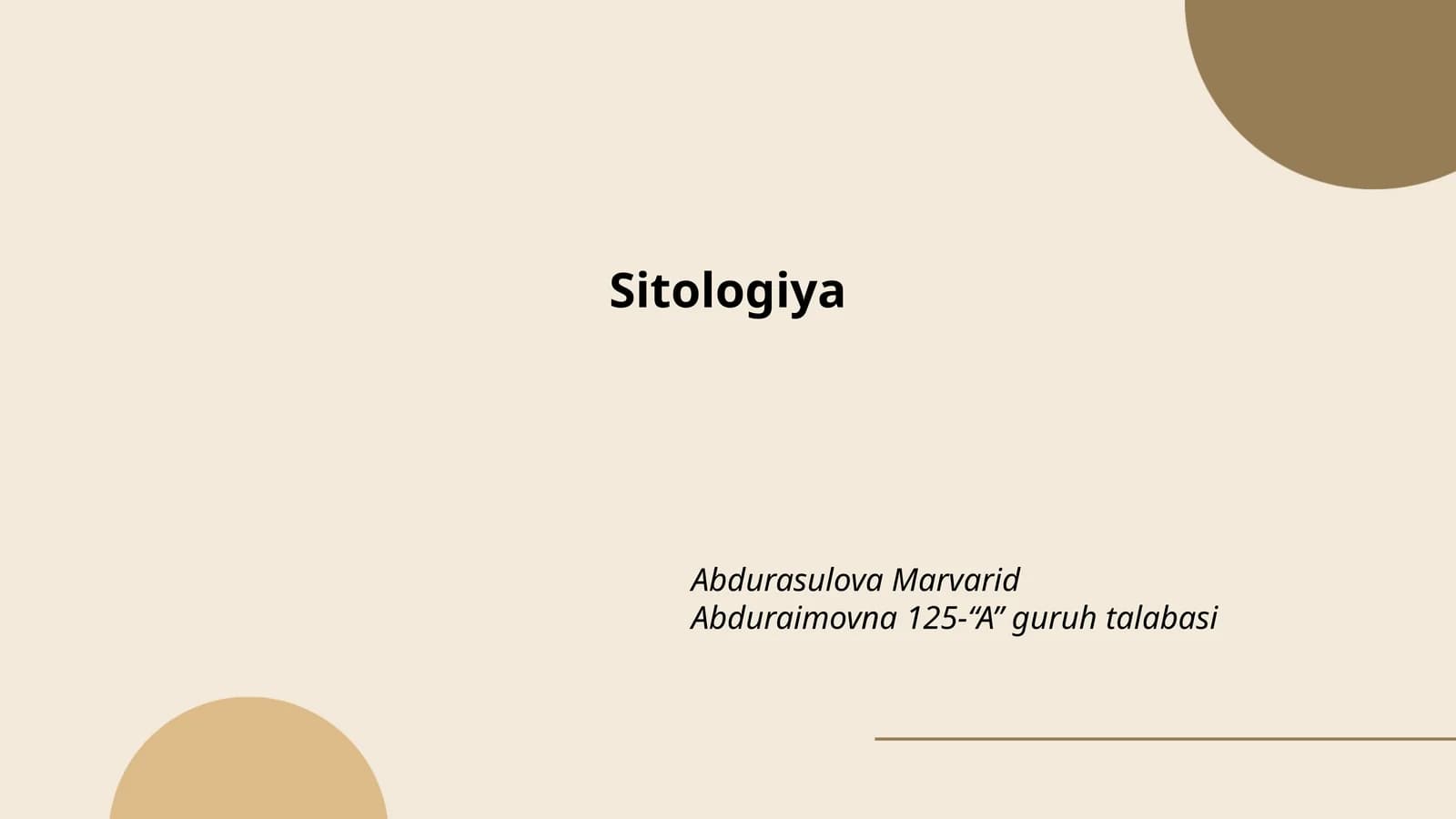 Sitologiya