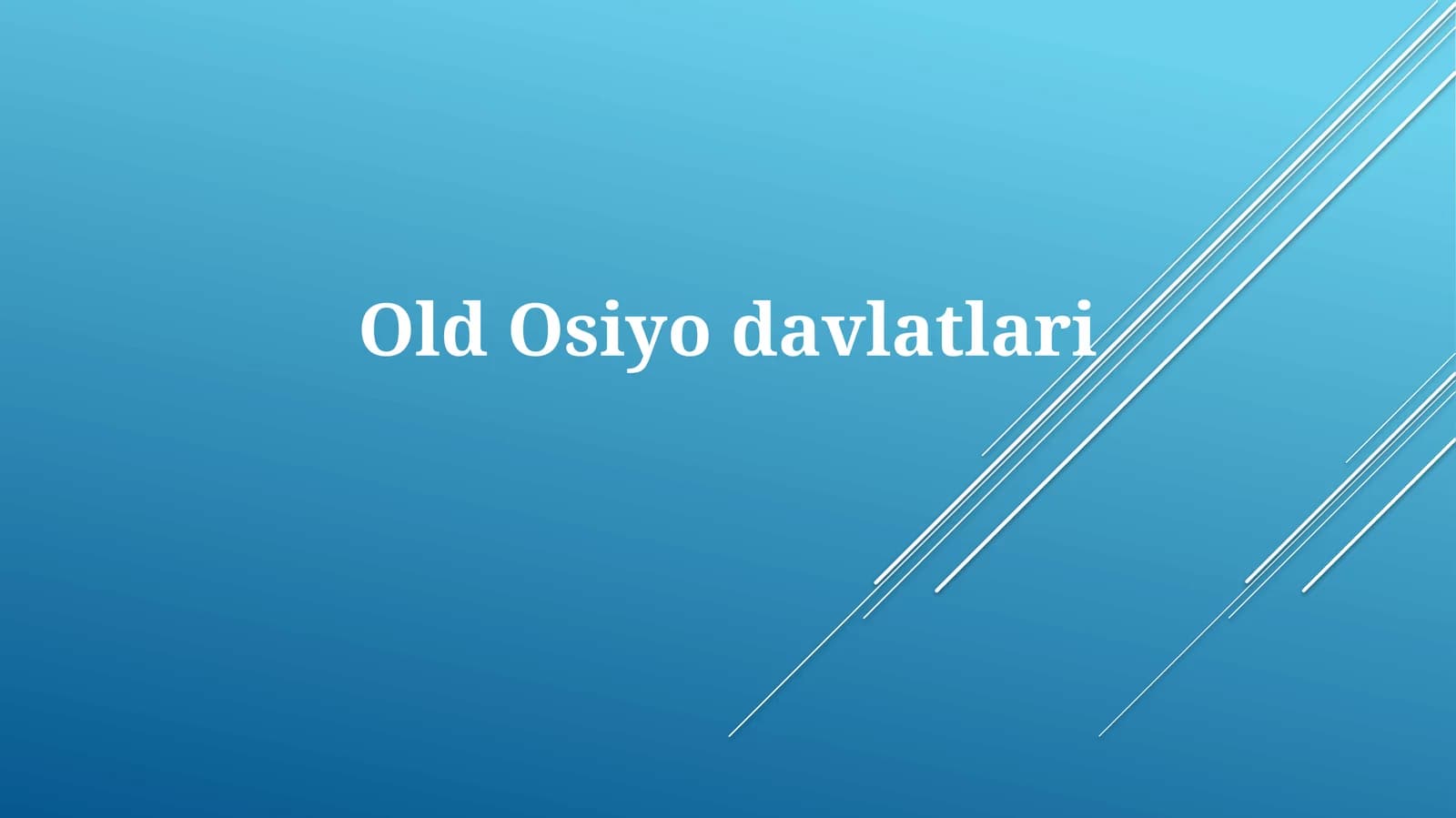 Qadimiy Markaziy Osiyo davlatlari: Tarix va Sivilizatsiya