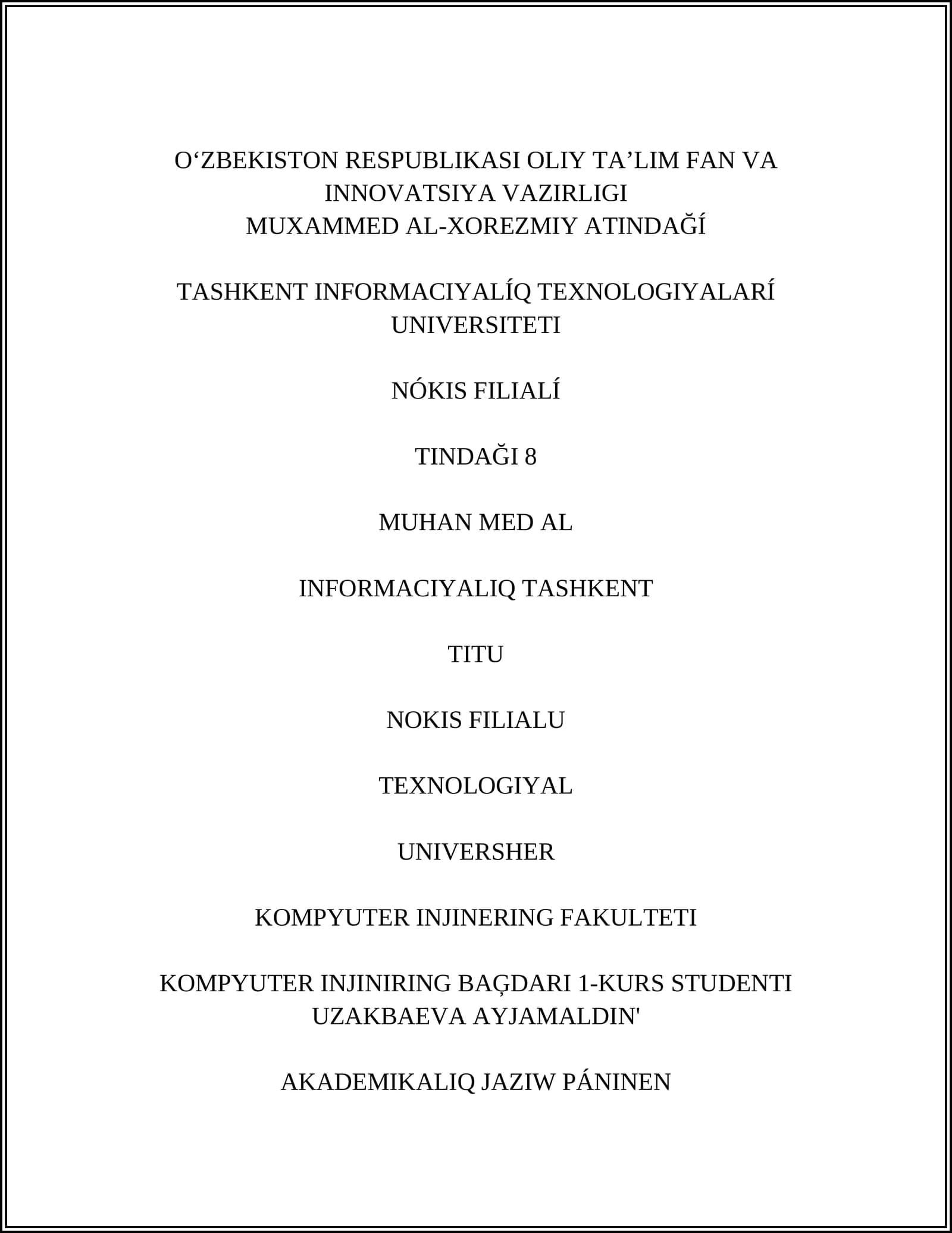 ELEKTROMAGNIT TOLQINLAR USHIN DOPPLER EFFEKTI