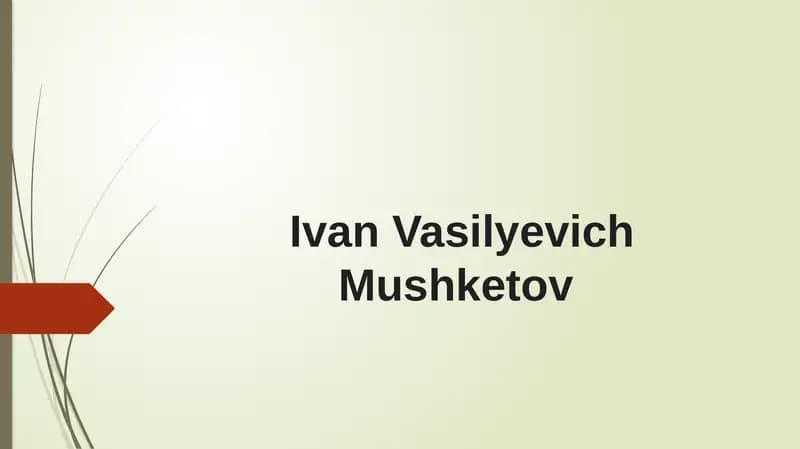 Ivan Vasilyevich Mushketov