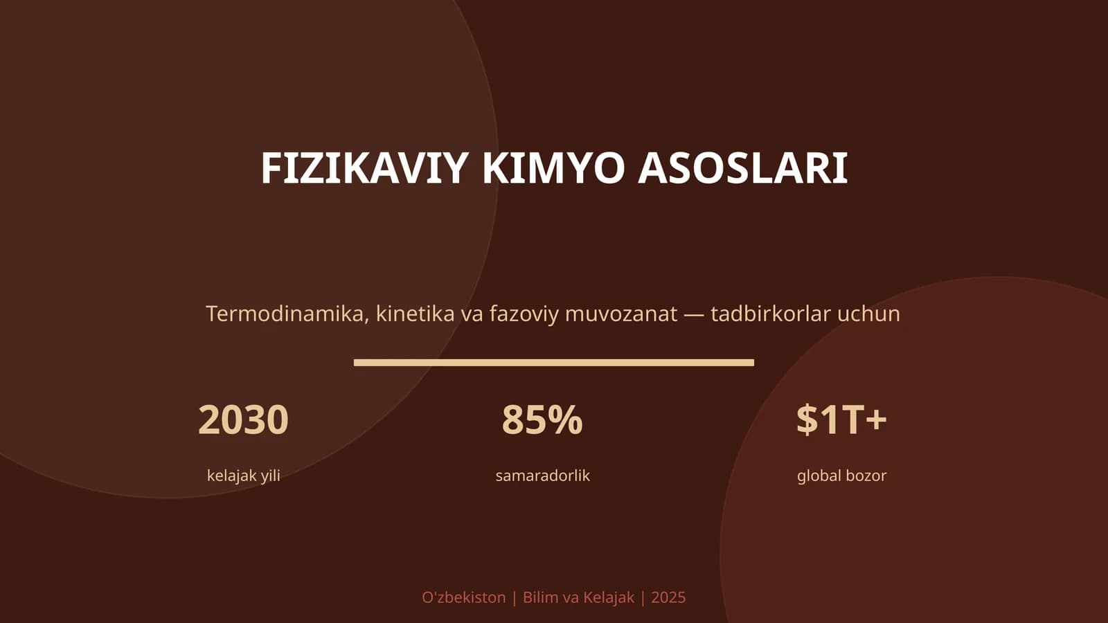 FIZIKAVIY KIMYO ASOSLARI