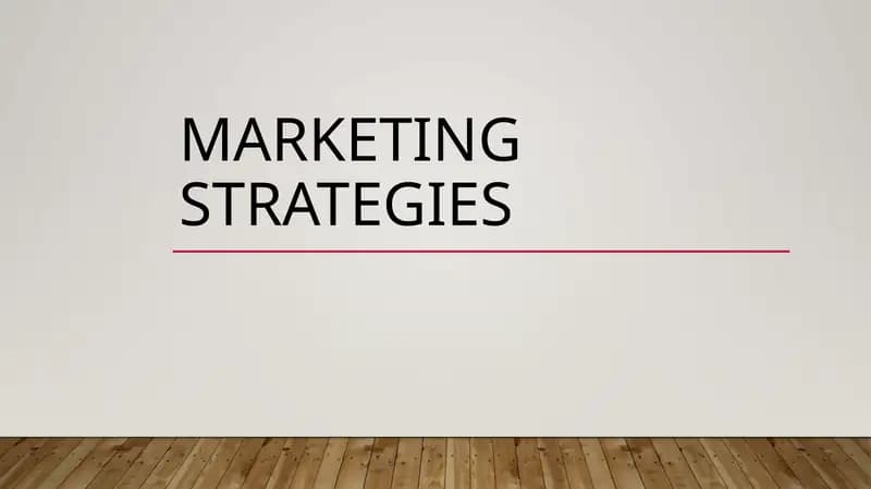 Marketing strategies