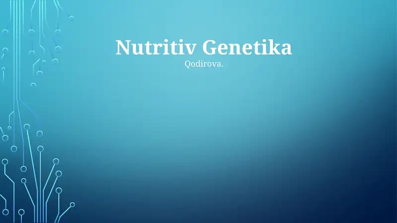 Nutritiv Genetika