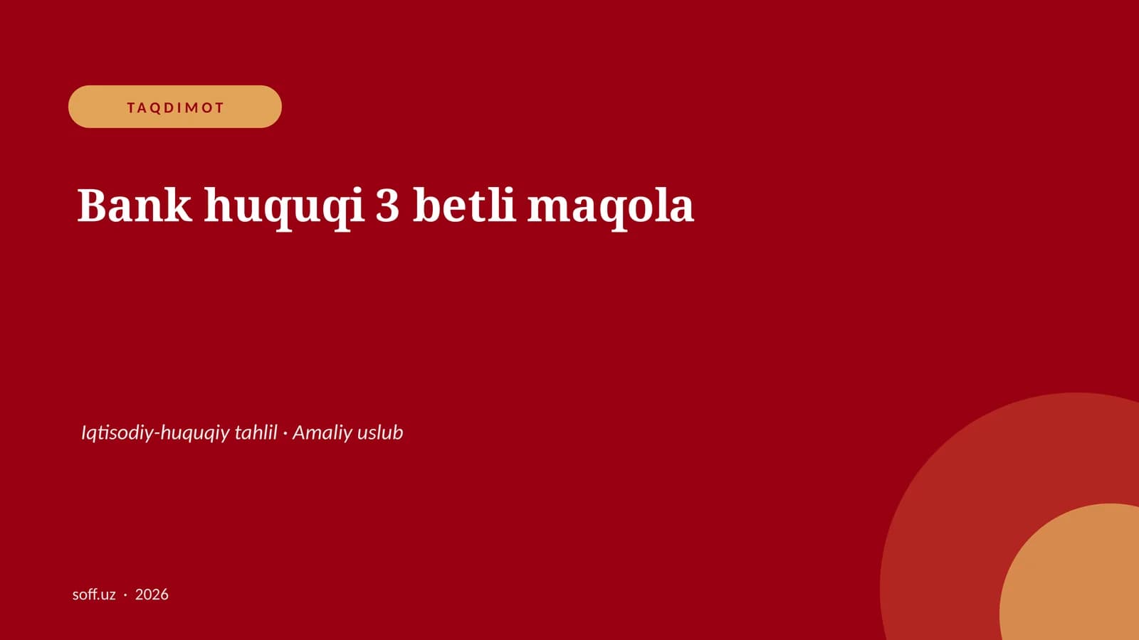 Bank huquqi 3 betli maqola