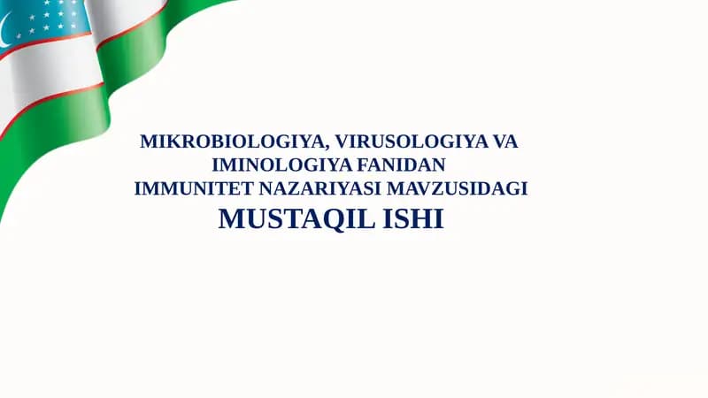 Immunitet Nazariyasi: Tananing Himoya Qal'asi