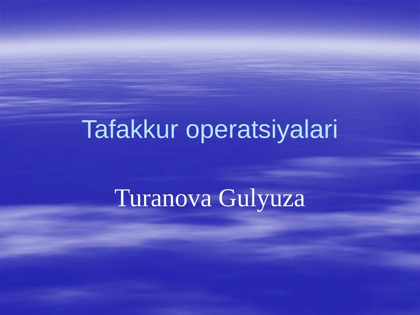 Tafakkuroperatsiyalari