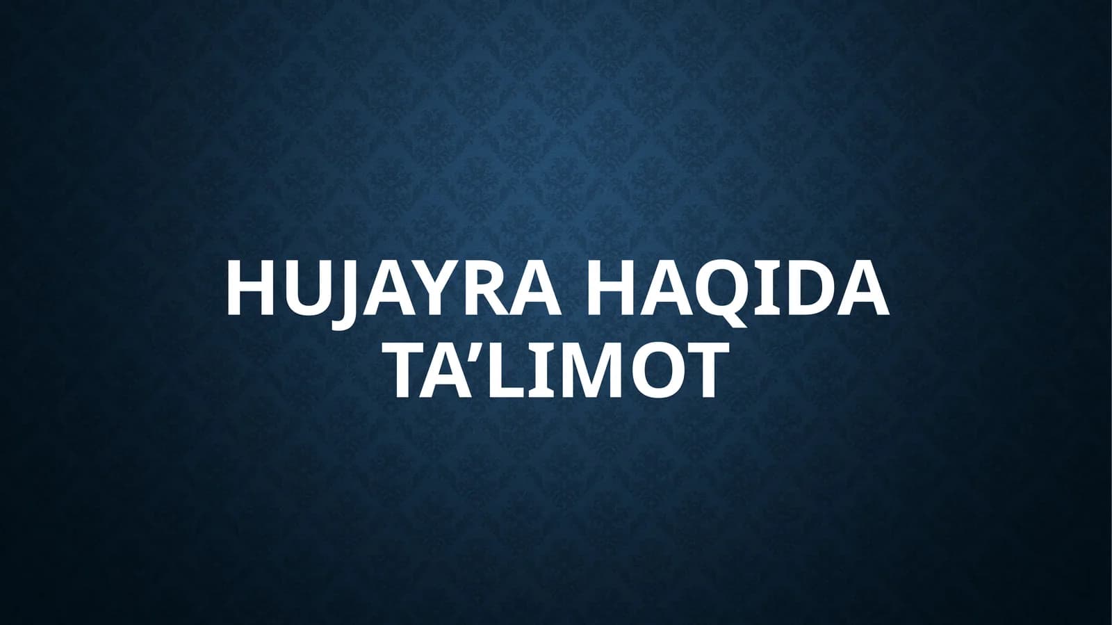 Hujayrahaqidata’limot