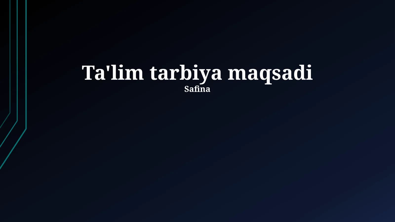 Таълимнинг глобал миқёсдаги мақсади