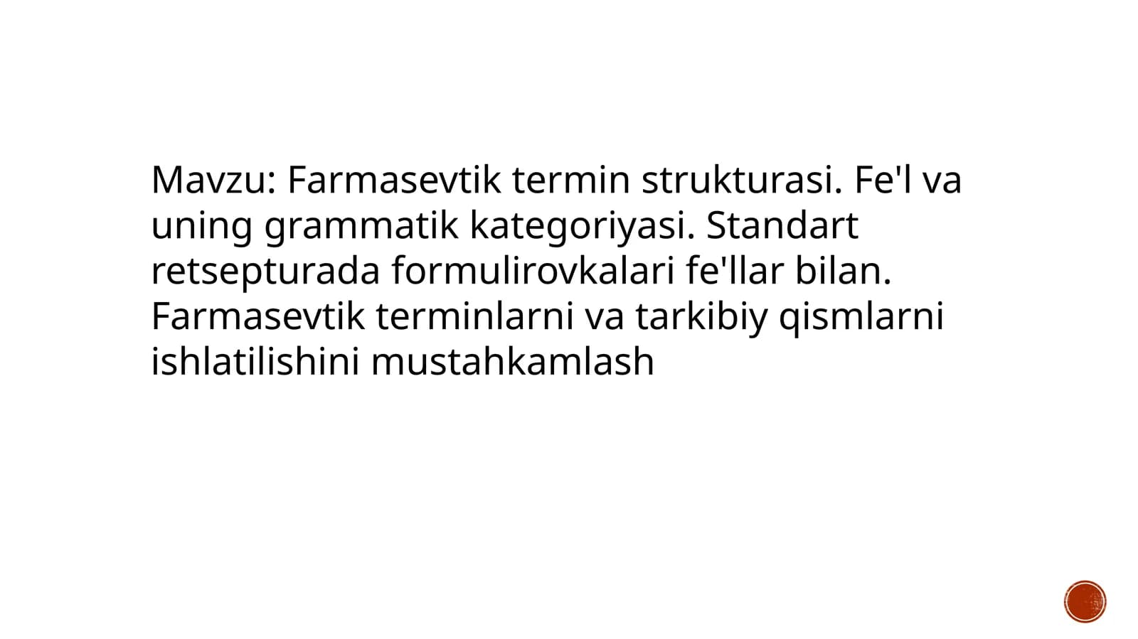 Farmasevtik termin strukturasi