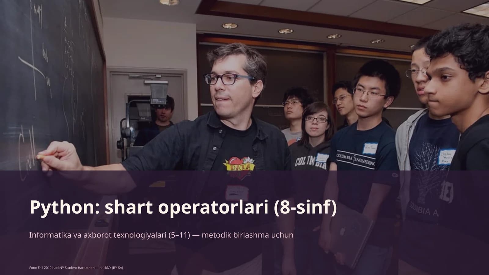 Python: shart operatorlari (8-sinf)