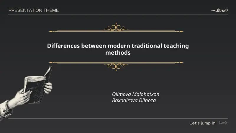 Differences between modern traditional teaching methods