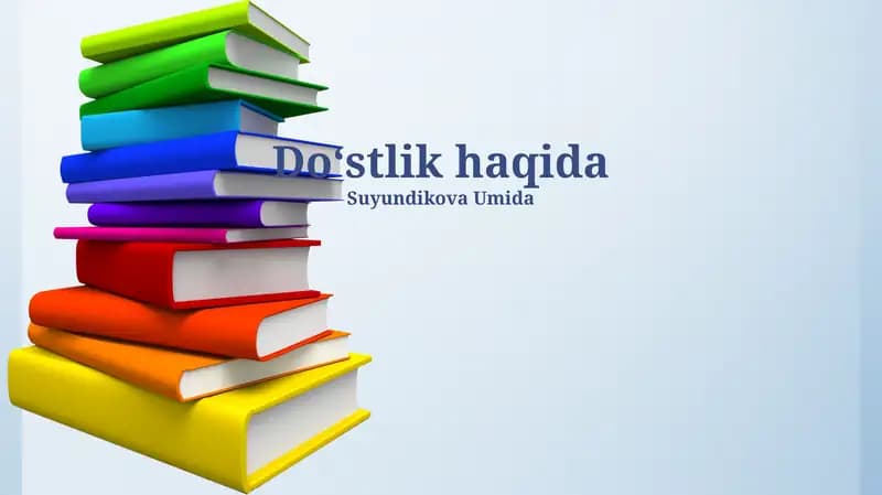 Do'stlik haqida