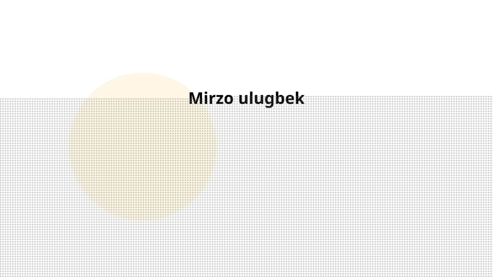 Mirzo ulugbek