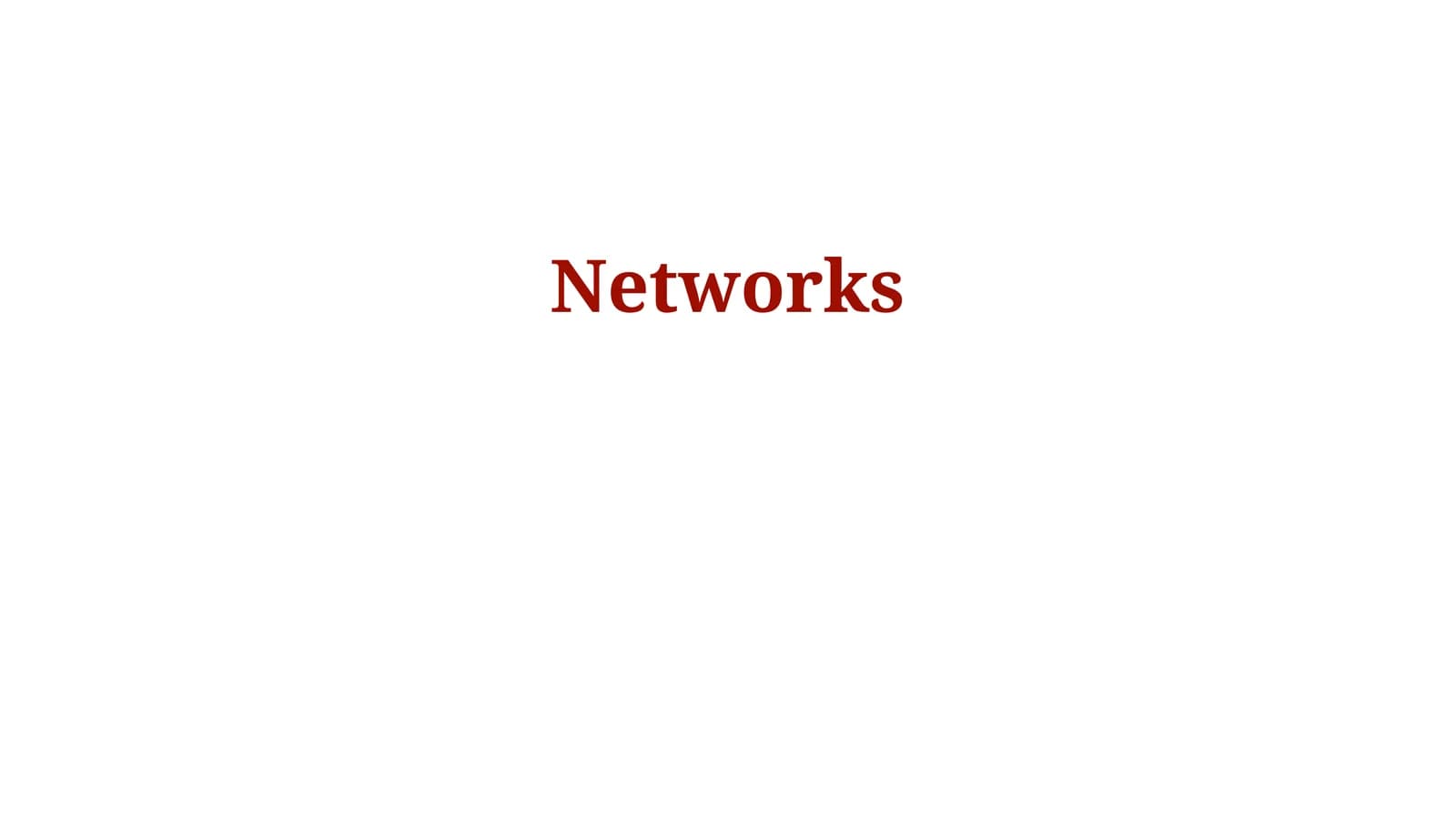 Network Fundamentals