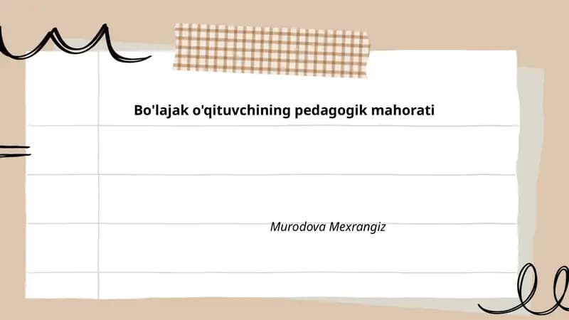 Pedagogik kompetentsiyalar