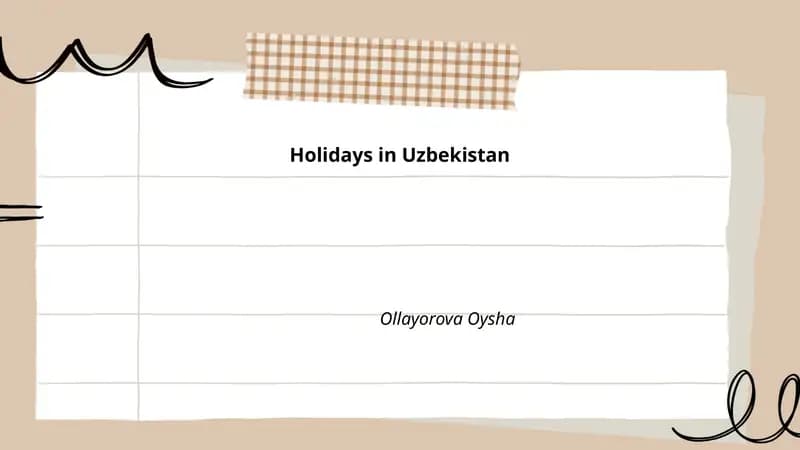 Holidays in Uzbekistan