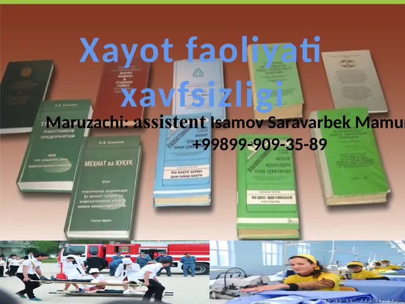 Mexnat muxofazasining nazariy asoslari