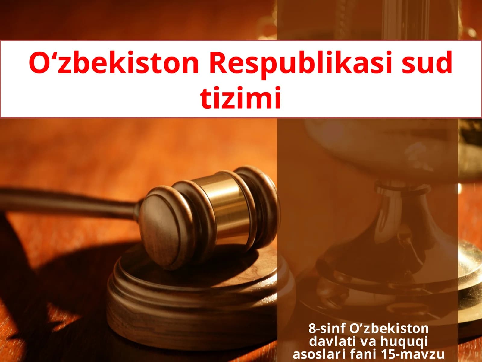 O‘zbekiston Respublikasi sud tizimi