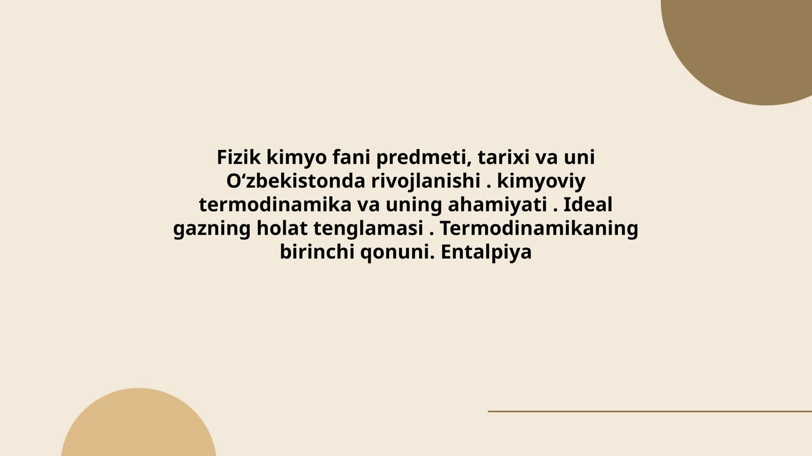 Fizik kimyo fani predmeti