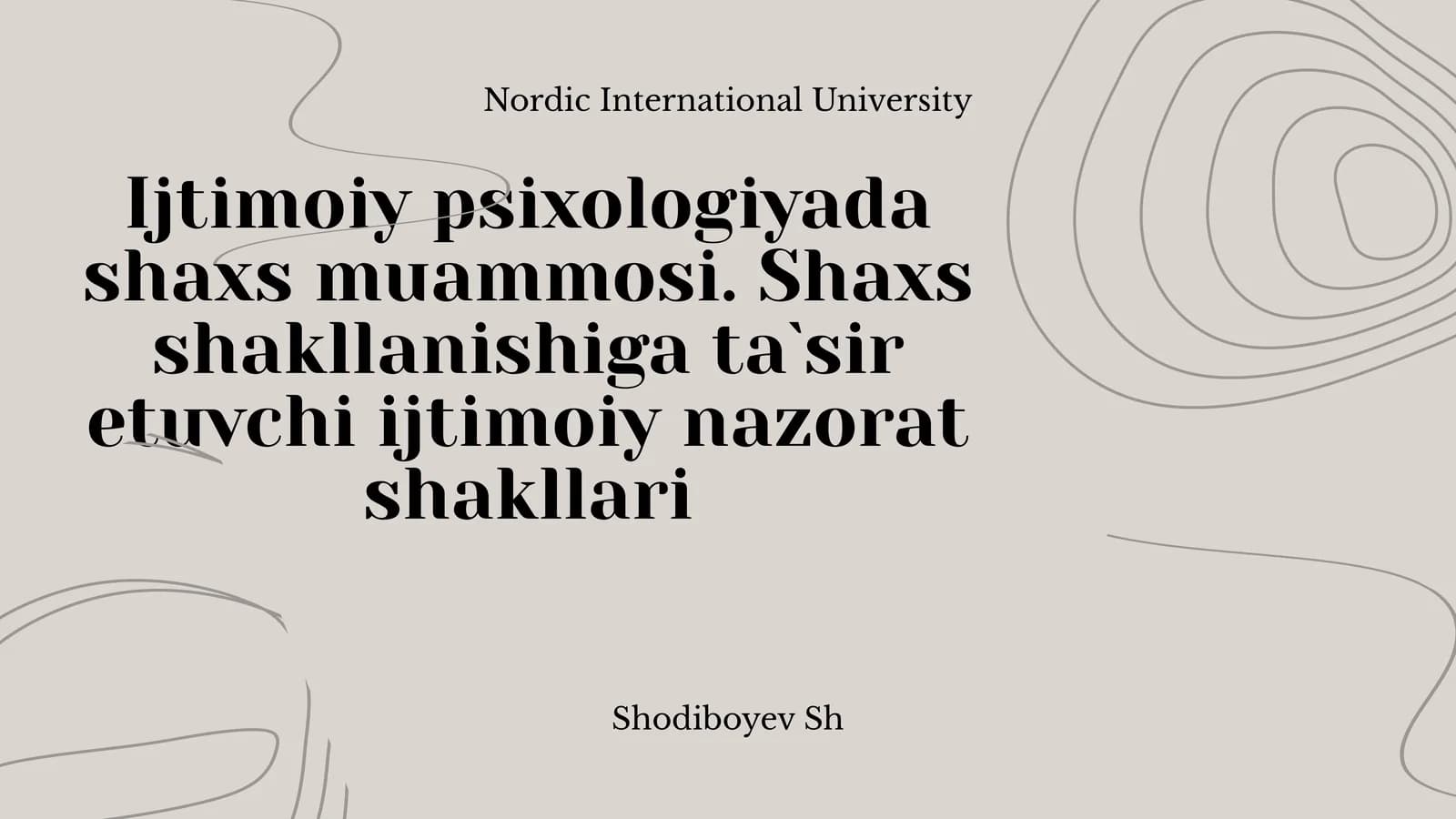 Ijtimoiy Psixologiyada Shaxs Muammosi