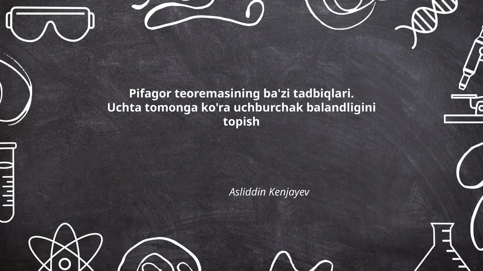 Pifagor teoremasining ba'zi tadbiqlari