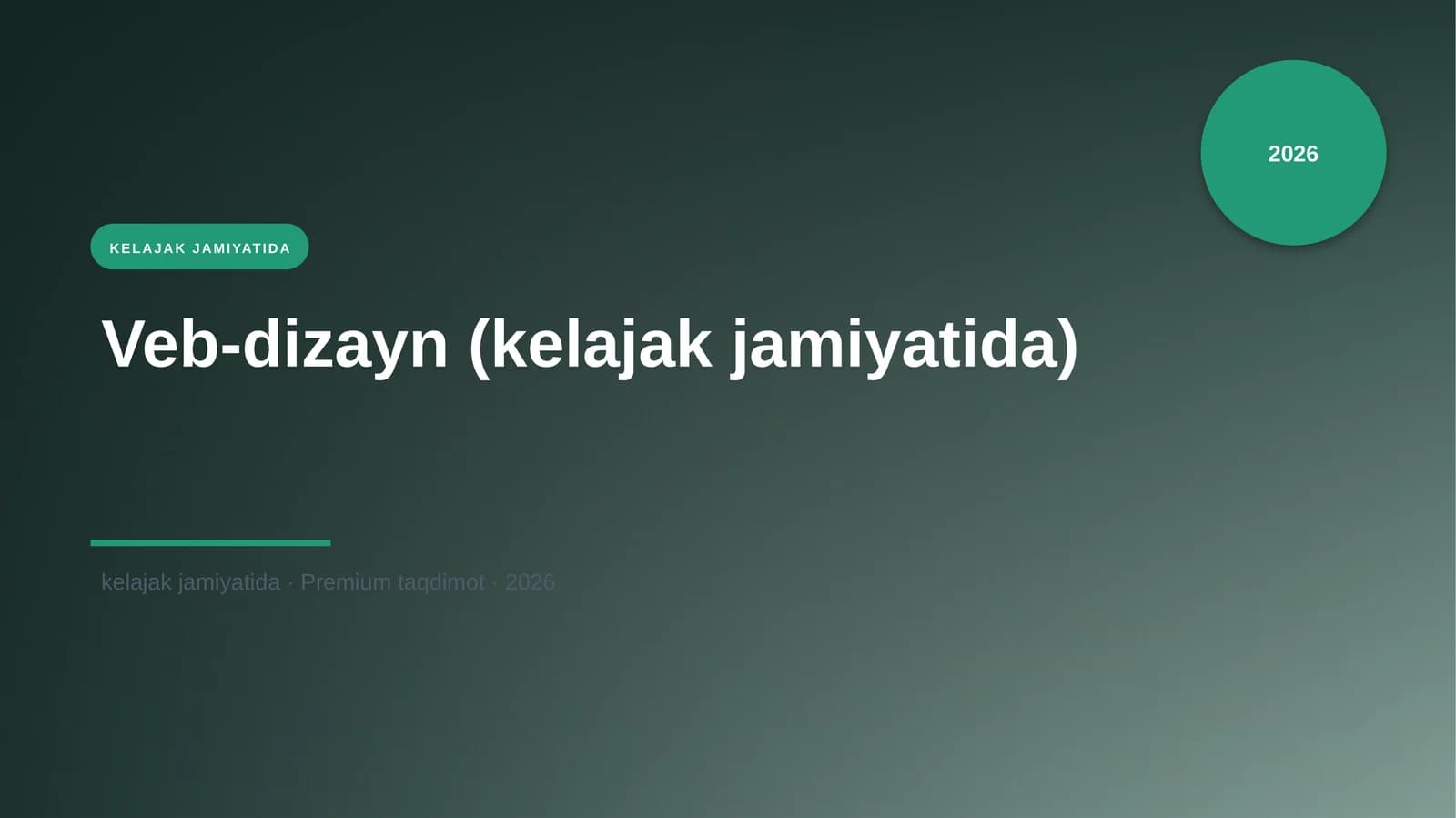 Veb-dizayn (kelajak jamiyatida)