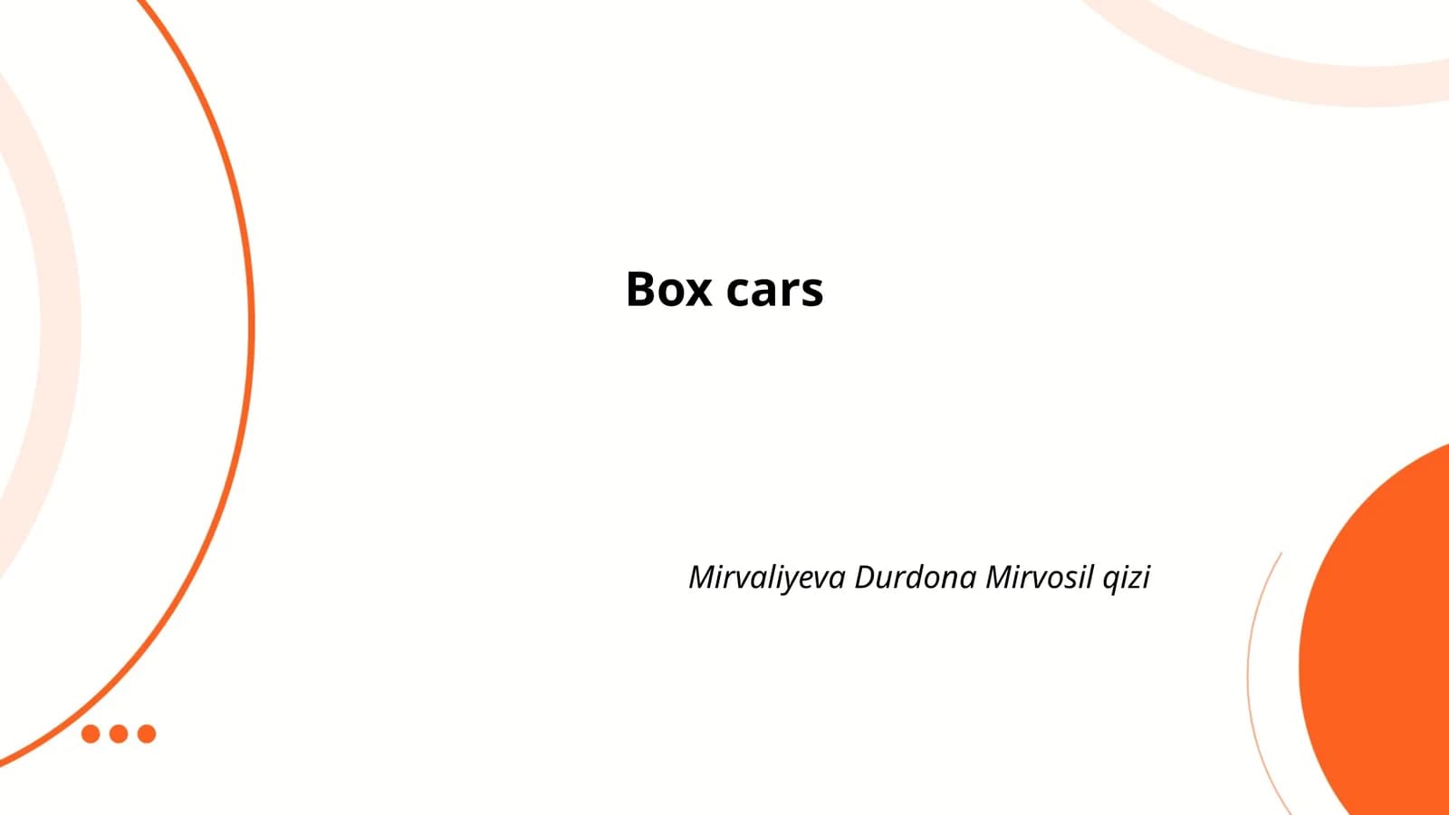 Boxcars