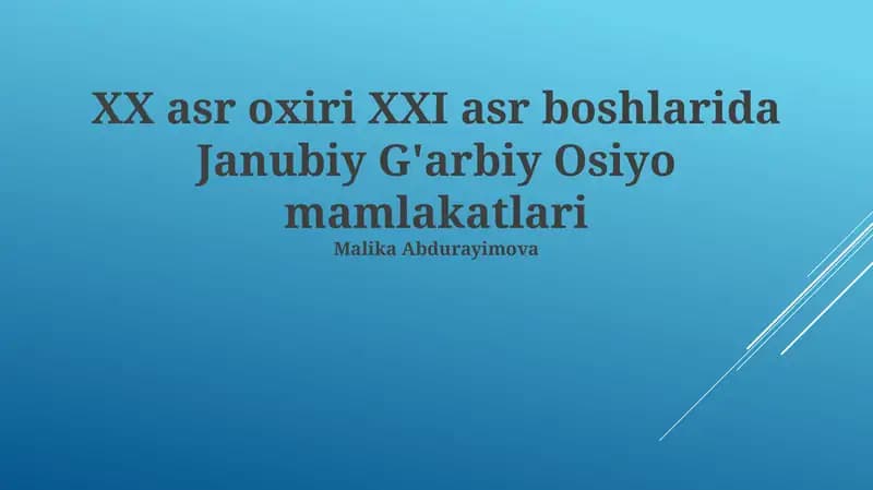 Suv Resurslari va Suv Inqirozining Tahdidi