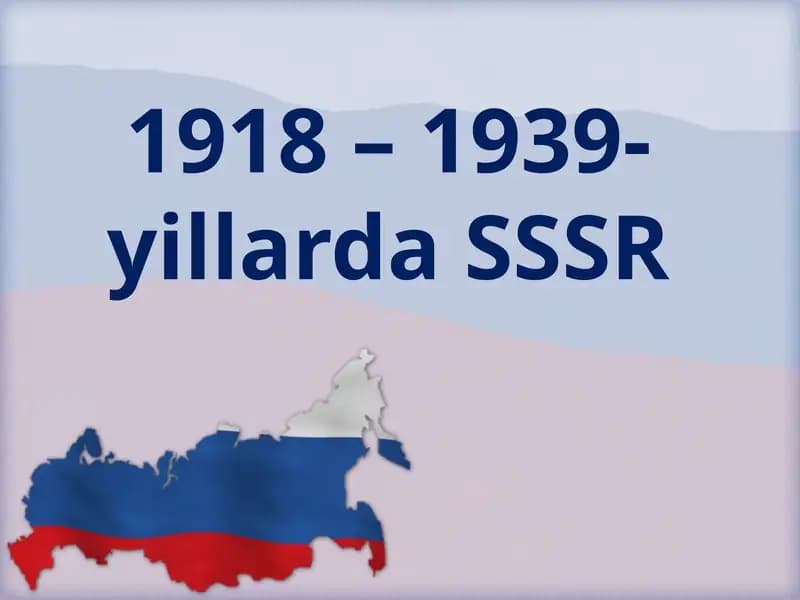 1918 –1939-yillarda SSSR