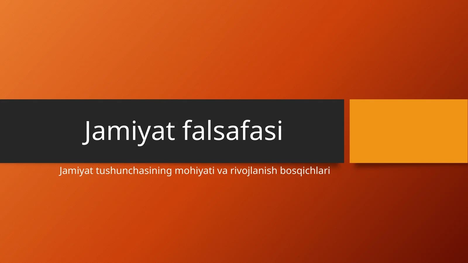 Jamiyat falsafasi