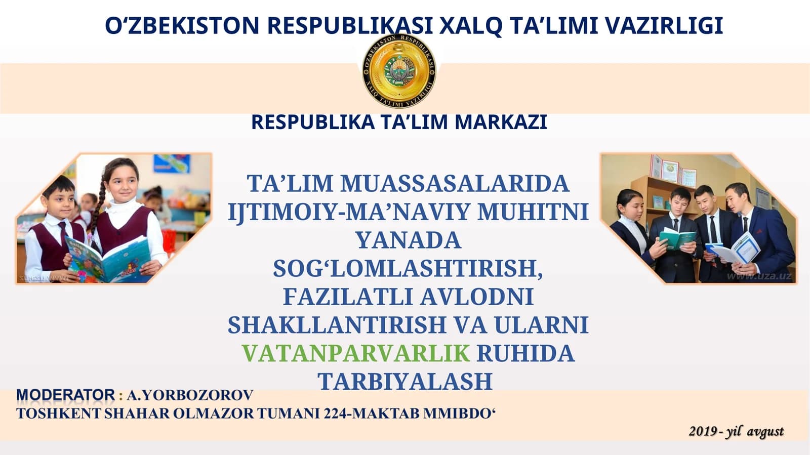 Ijtimoiy-ma’naviy muhitni sog‘lomlashtirish