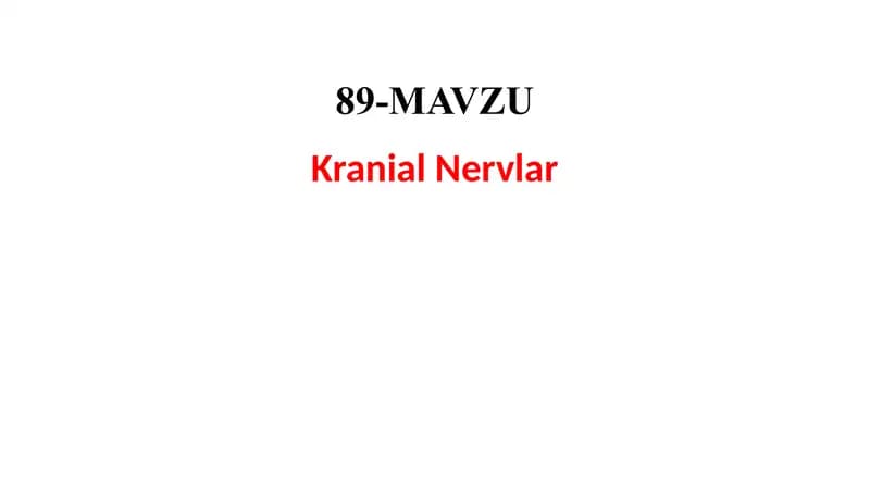 cranial nerv