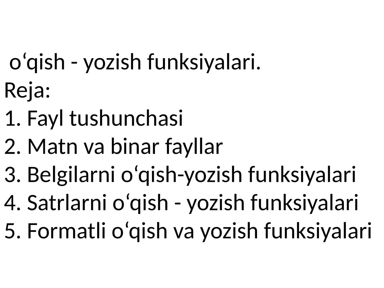 Fayl tushunchasi