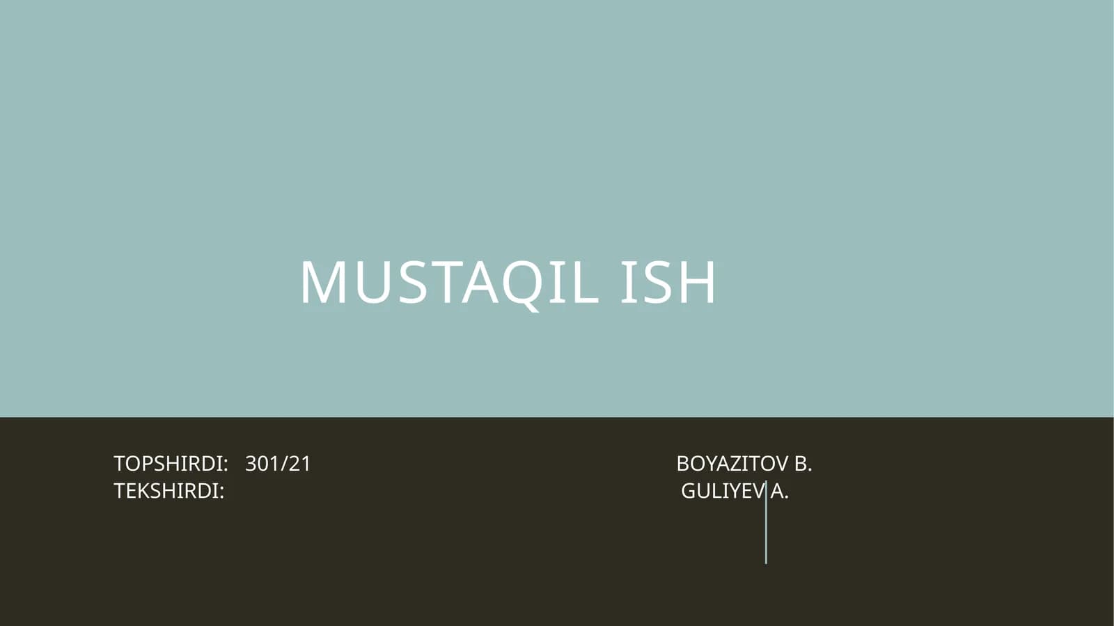 MATHCAD PAKETIDA DIFFERENSIAL TENGLAMALAR SIMVOLLARNI HISOBLASH