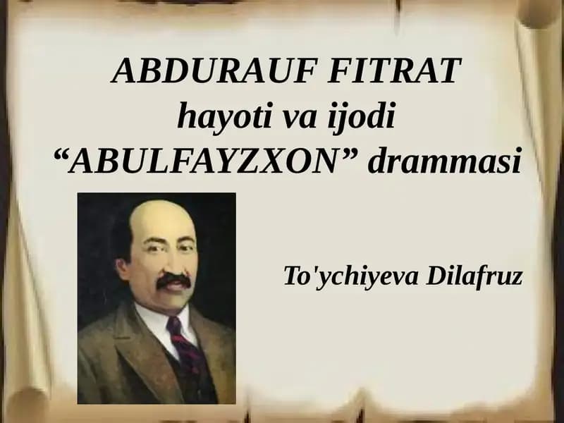 Bollar adabiyotida Fitrat