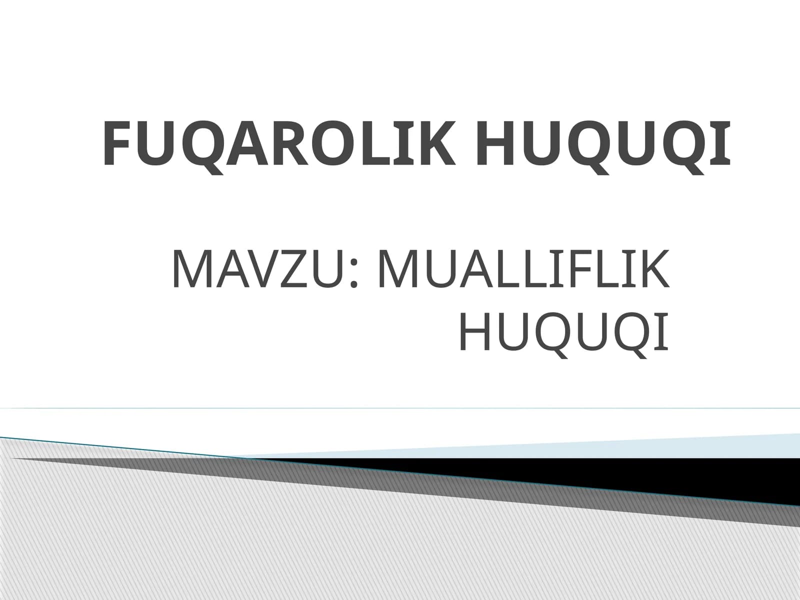 MUALLIFLIK HUQUQI