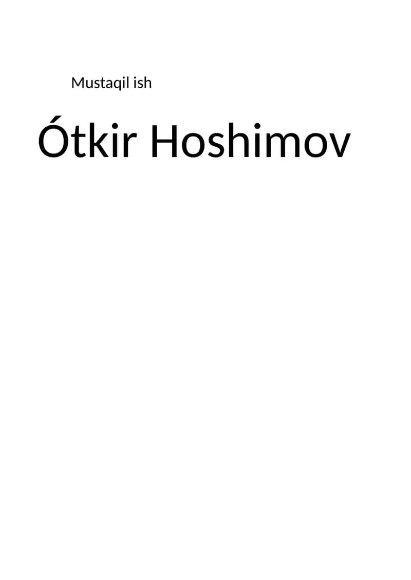 O‘tkir Hoshimov