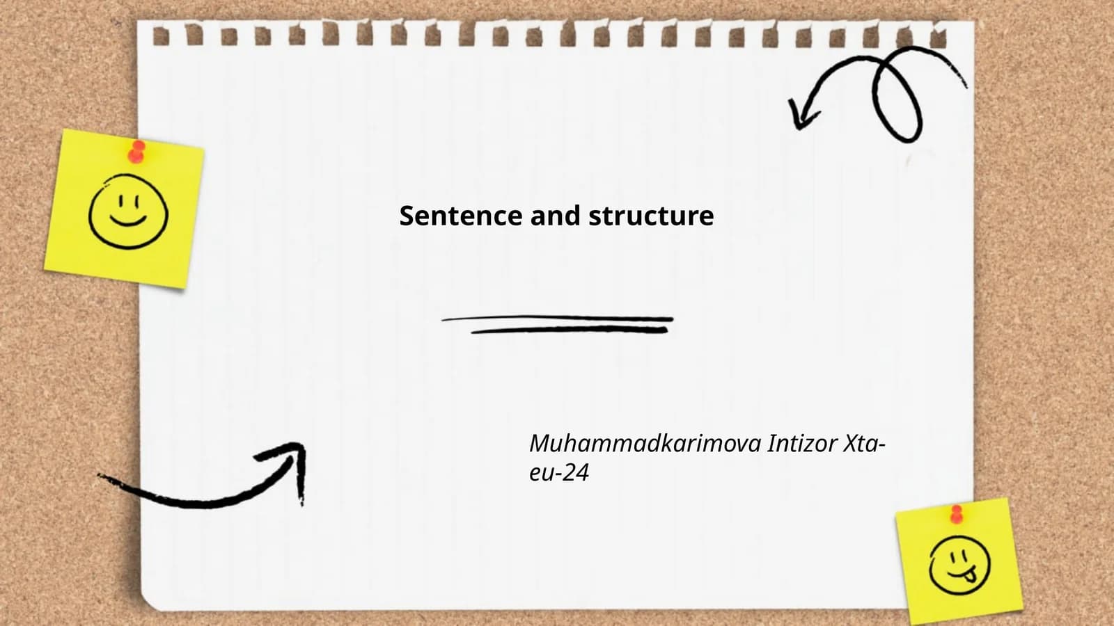 Sentence and structure